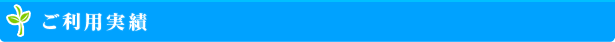 ご利用実績